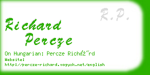 richard percze business card